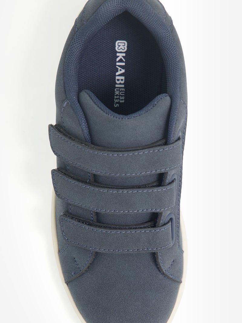 Sapatilhas baixas com fechos de velcro Azul - Kiabi