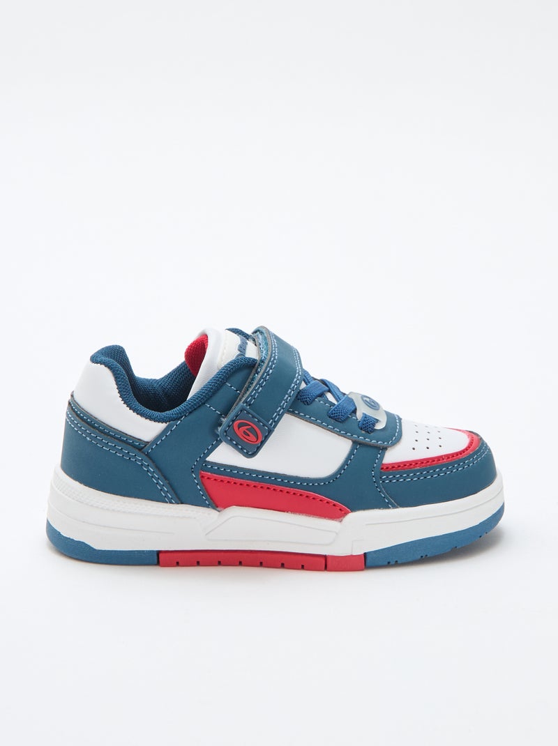 Sapatilhas baixas com velcro Azul - Kiabi