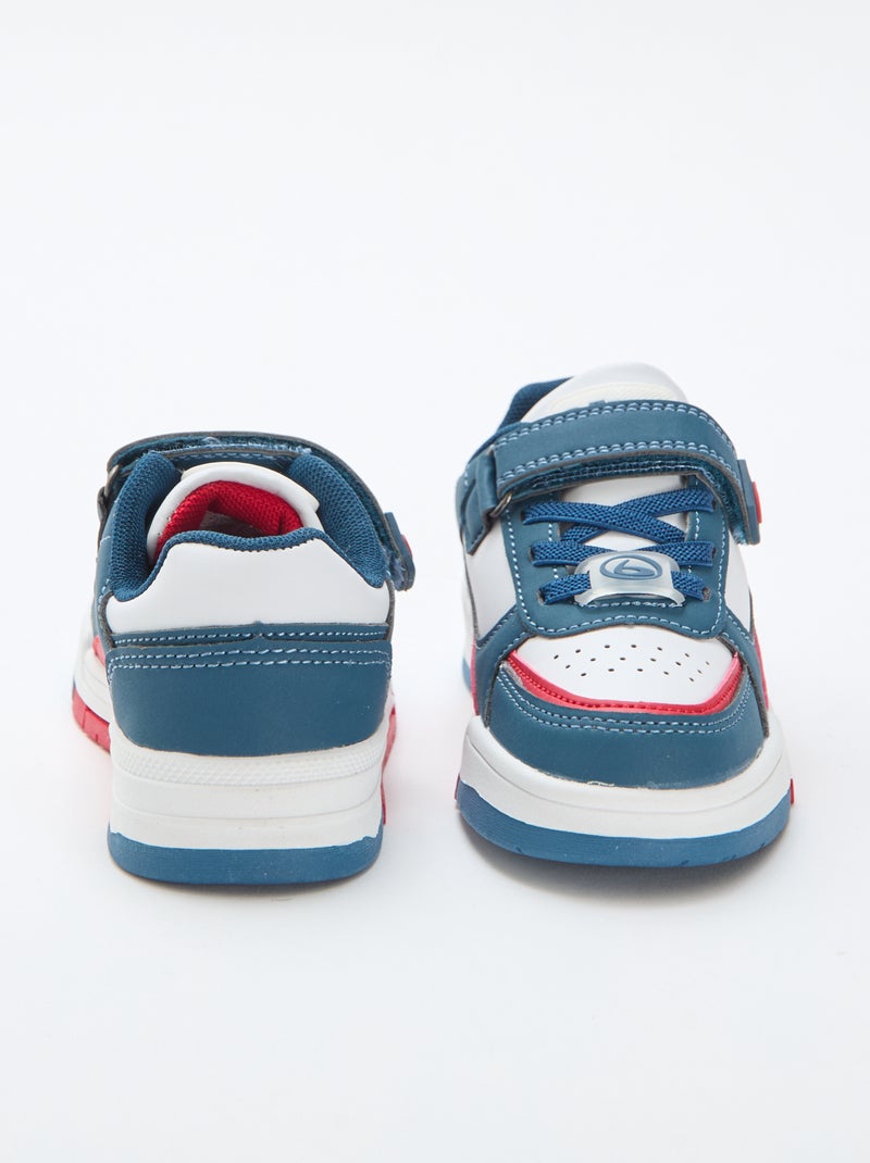 Sapatilhas baixas com velcro Azul - Kiabi