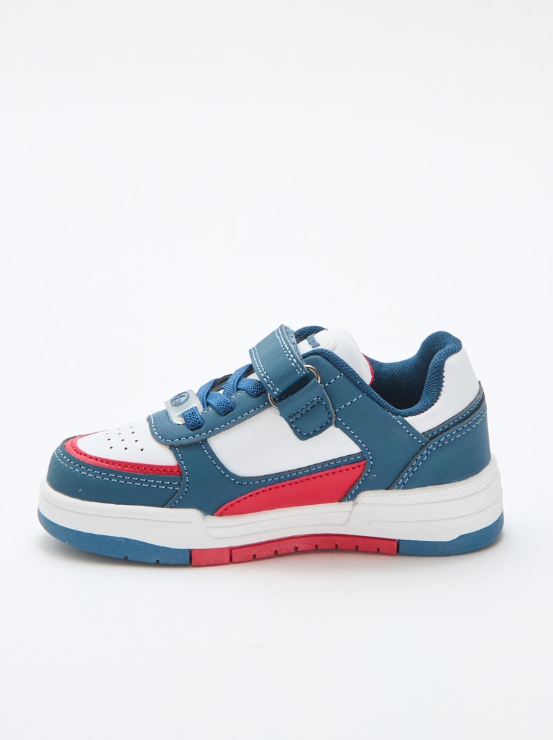 Sapatilhas baixas com velcro Azul - Kiabi