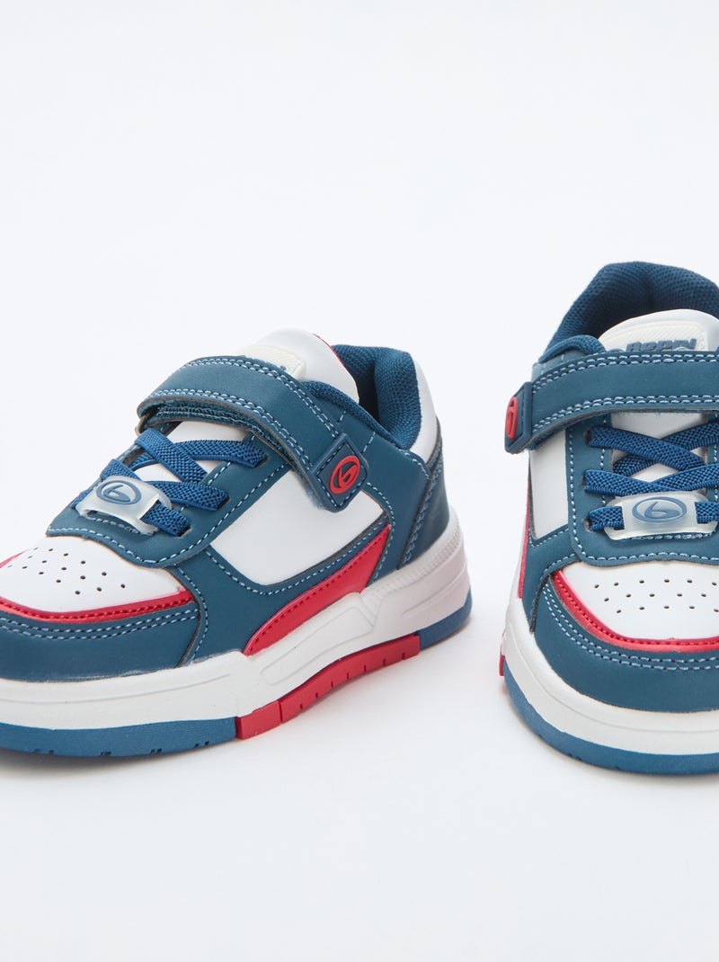 Sapatilhas baixas com velcro Azul - Kiabi