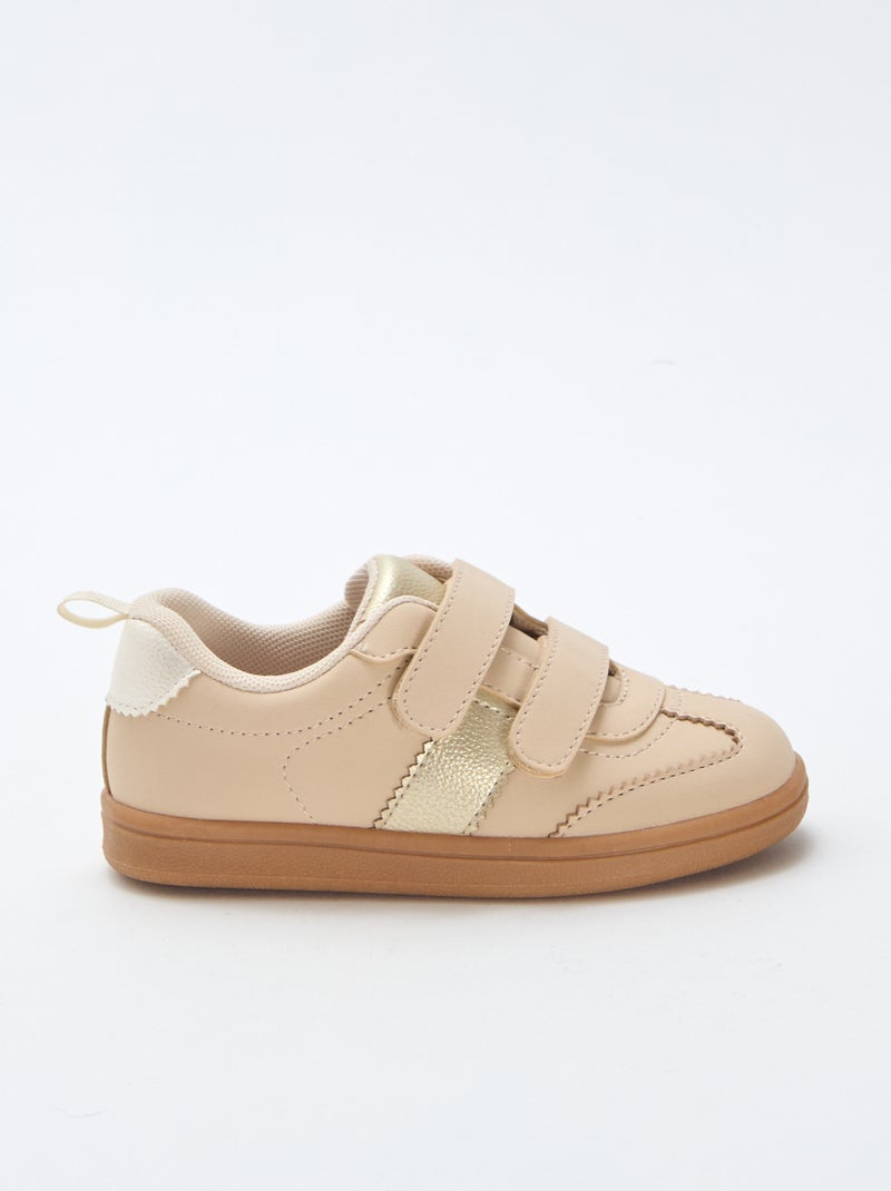 Sapatilhas baixas com velcro Branco - Kiabi