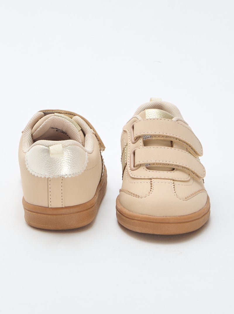 Sapatilhas baixas com velcro Branco - Kiabi