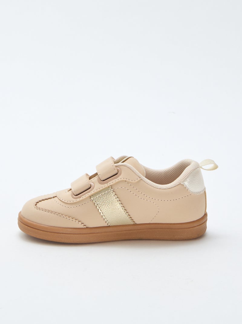 Sapatilhas baixas com velcro Branco - Kiabi