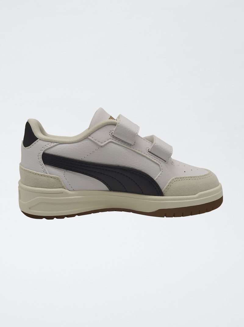 Sapatilhas baixas com velcro Branco - Kiabi