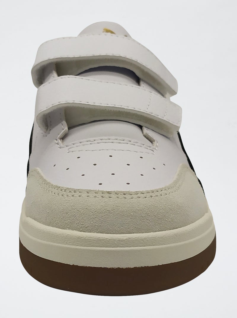 Sapatilhas baixas com velcro Branco - Kiabi