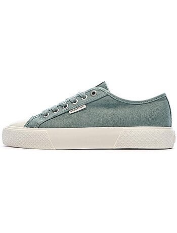 Sapatilhas baixas de renda azul para mulher calvin klein jeans