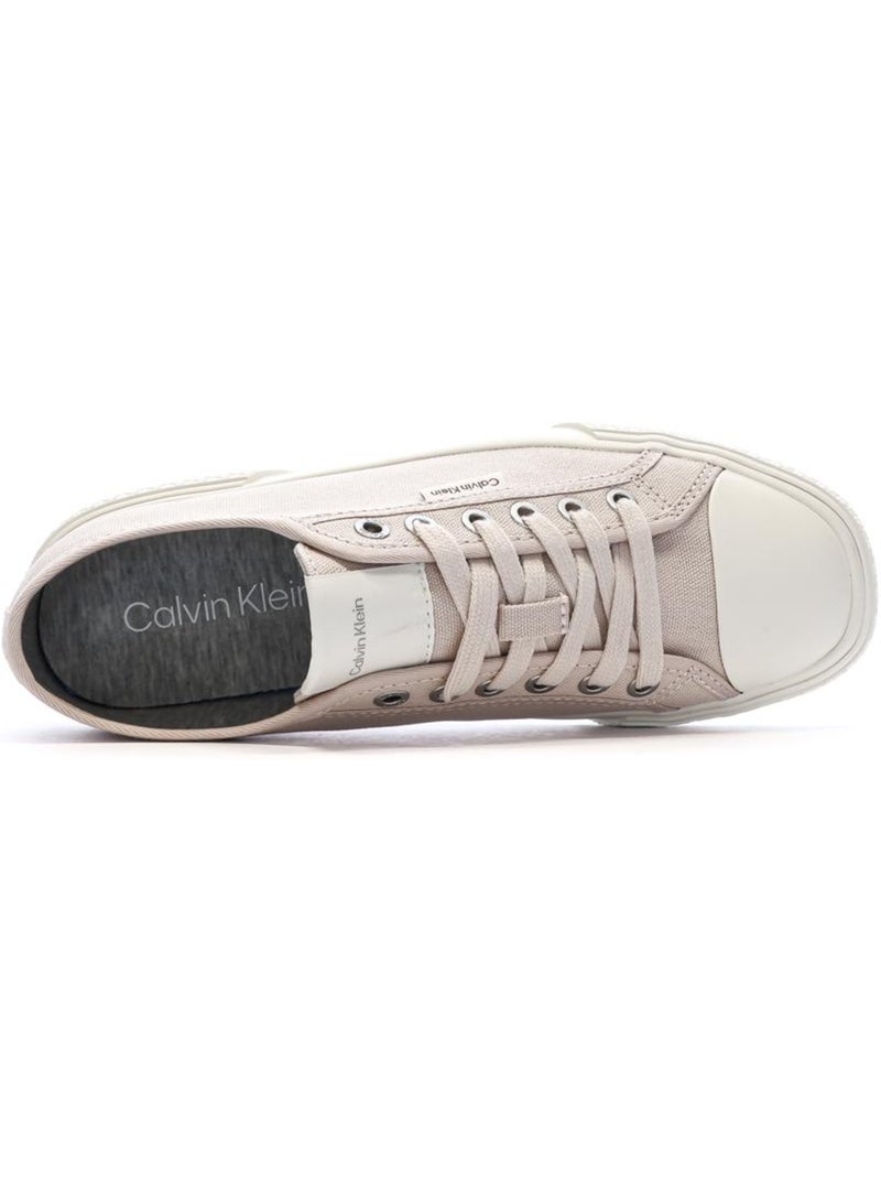 Sapatilhas Baixas de Renda Rosa para Mulher Calvin Klein Jeans Rosa - Kiabi