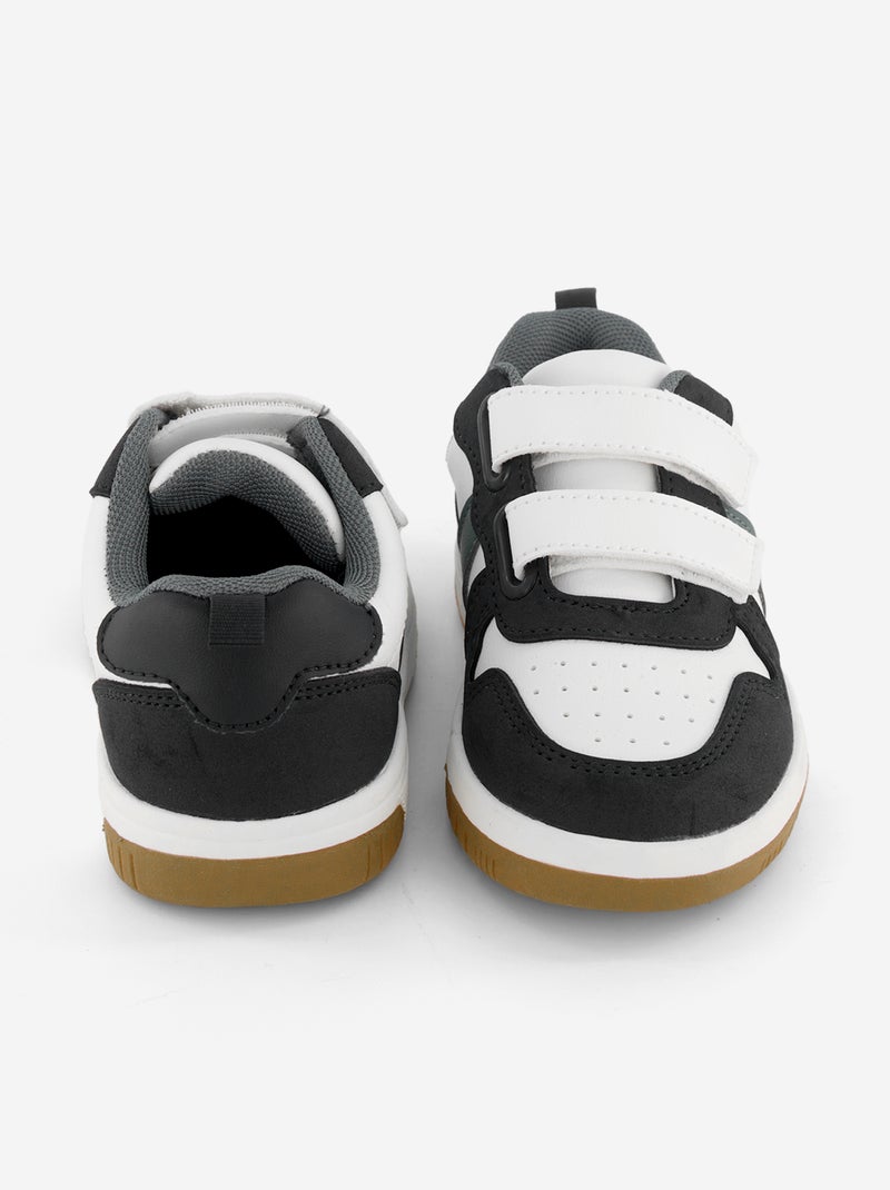 Sapatilhas baixas de velcro Branco - Kiabi