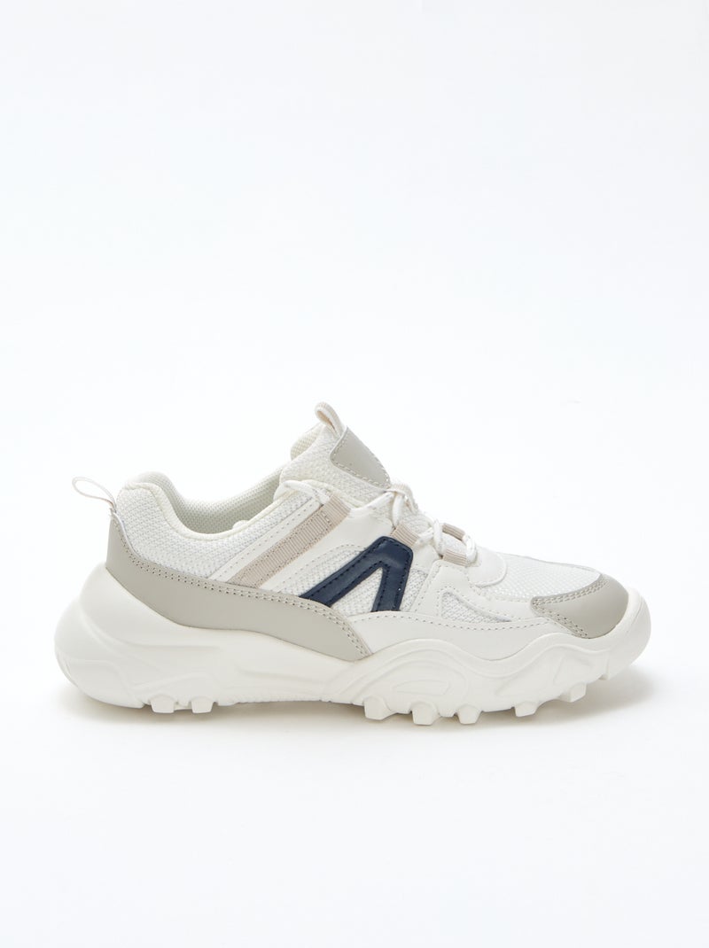 Sapatilhas baixas estilo running Cinza - Kiabi