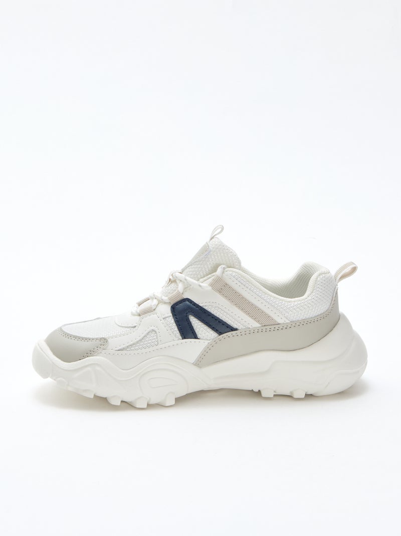 Sapatilhas baixas estilo running Cinza - Kiabi