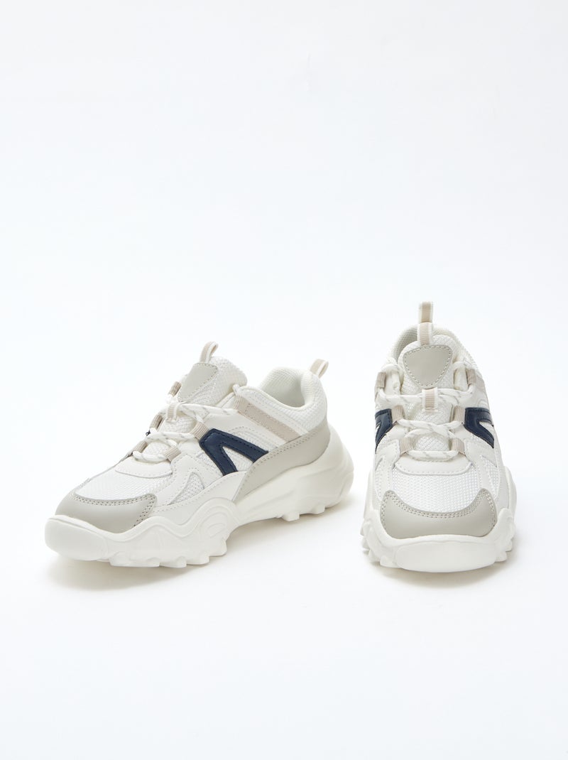 Sapatilhas baixas estilo running Cinza - Kiabi