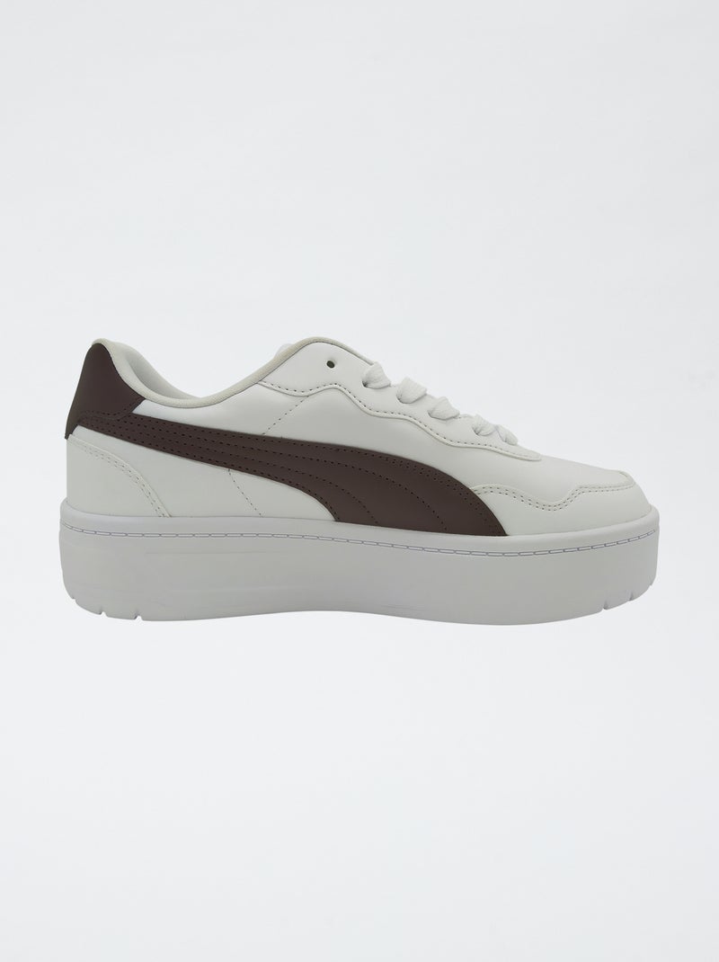 Sapatilhas baixas 'Puma' com estampado leopardo Branco - Kiabi