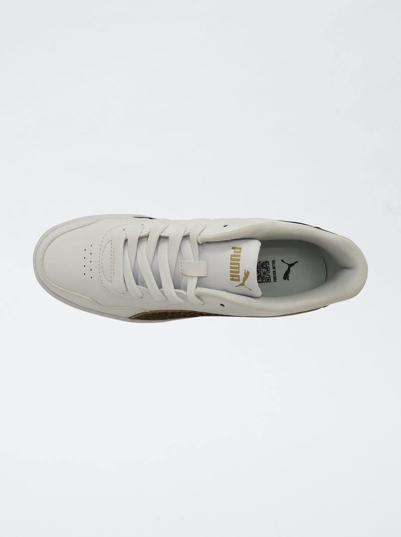 Sapatilhas baixas 'Puma' com estampado leopardo Branco - Kiabi