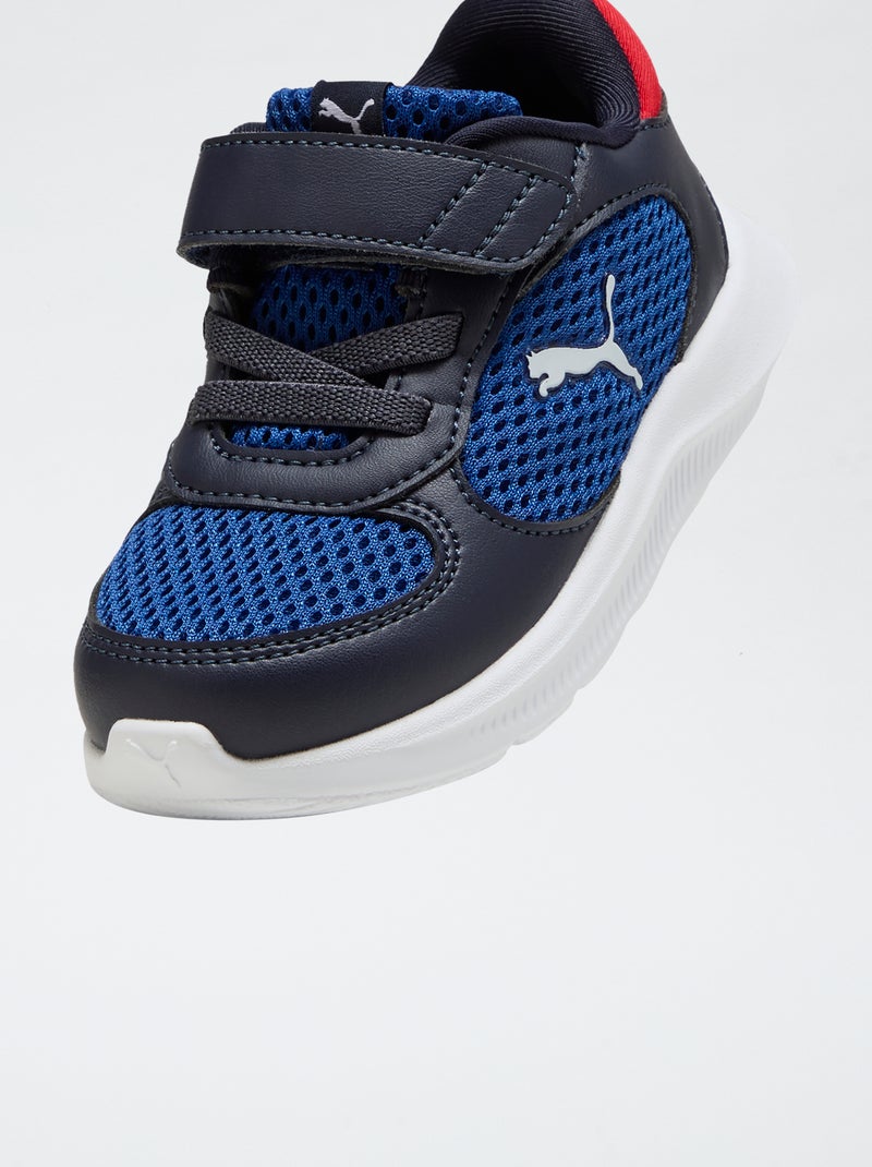 Sapatilhas baixas 'PUMA' com velcro e atacadores Azul - Kiabi