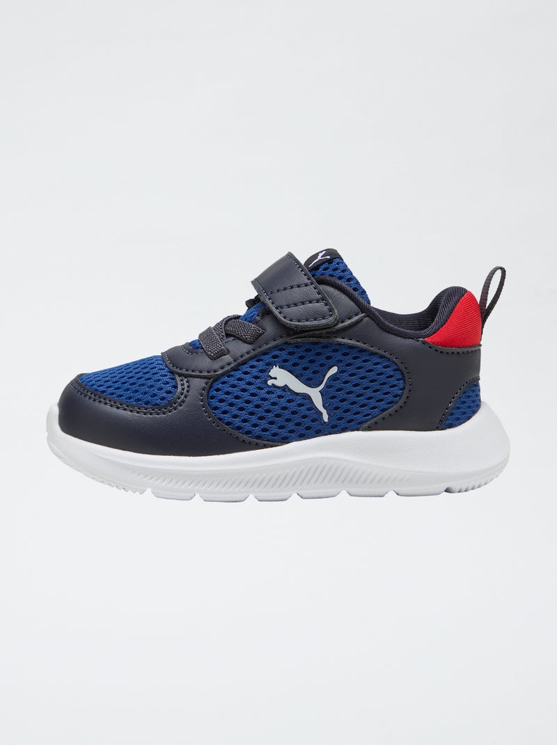 Sapatilhas baixas 'PUMA' com velcro e atacadores Azul - Kiabi