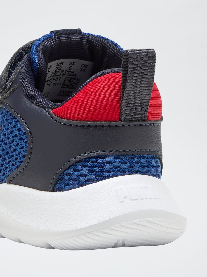 Sapatilhas baixas 'PUMA' com velcro e atacadores Azul - Kiabi