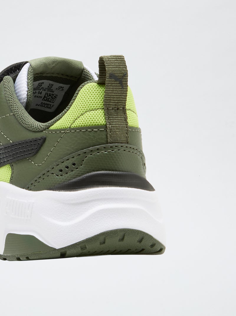 Sapatilhas baixas 'PUMA' com velcro e atacadores Verde - Kiabi