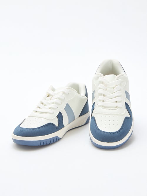 Sapatilhas baixas reforçadas tricolor - Kiabi