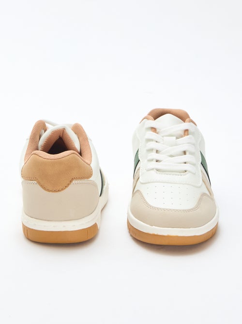 Sapatilhas baixas reforçadas tricolor - Kiabi