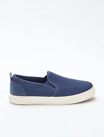 Sapatilhas baixas slip-on em malha lisa