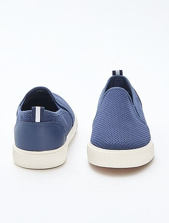 Sapatilhas baixas slip-on em malha lisa