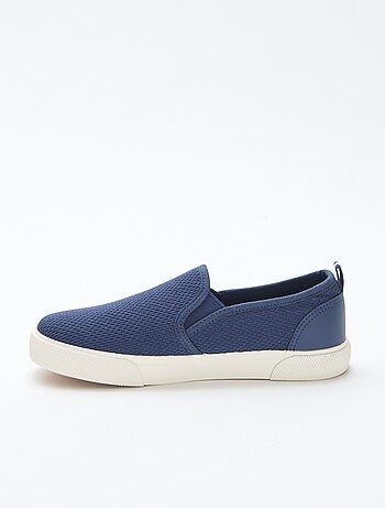 Sapatilhas baixas slip-on em malha lisa