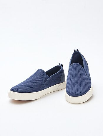 Sapatilhas baixas slip-on em malha lisa