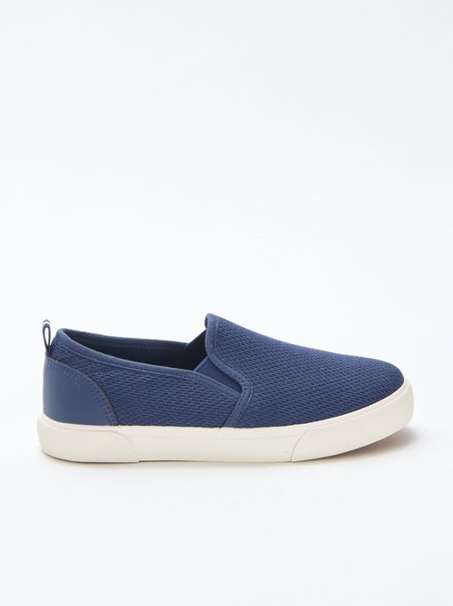 Sapatilhas baixas slip-on em malha lisa - Kiabi