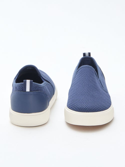 Sapatilhas baixas slip-on em malha lisa - Kiabi