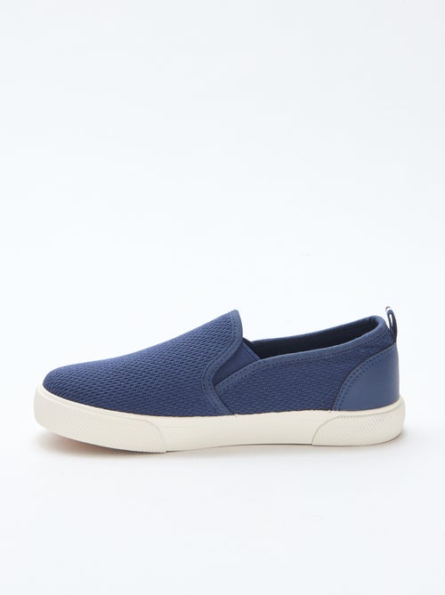 Sapatilhas baixas slip-on em malha lisa - Kiabi