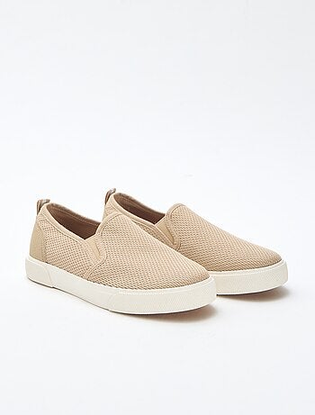 Sapatilhas baixas slip-on em malha lisa