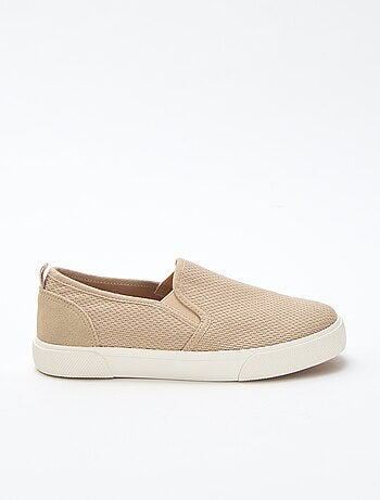 Sapatilhas baixas slip-on em malha lisa