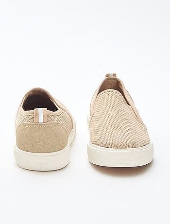 Sapatilhas baixas slip-on em malha lisa