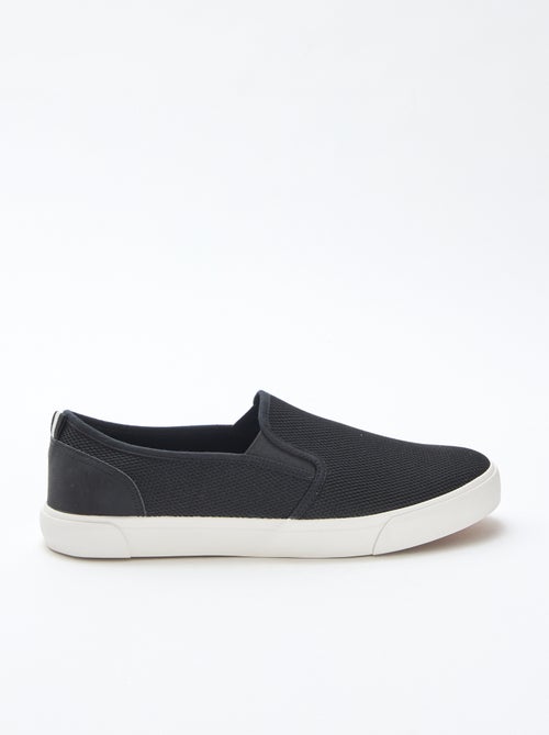 Sapatilhas baixas slip-on em malha - Kiabi