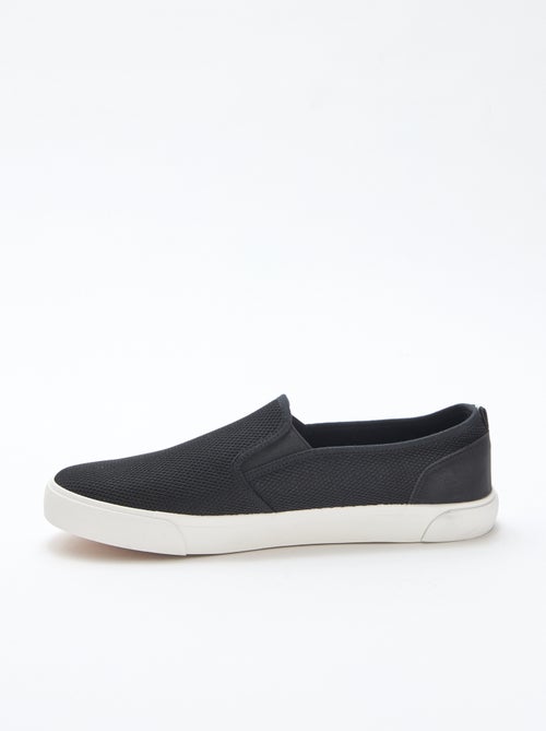 Sapatilhas baixas slip-on em malha - Kiabi