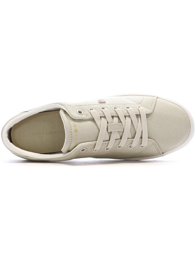 Sapatilhas bege de perfil baixo tommy hilfiger para mulher Bege - Kiabi