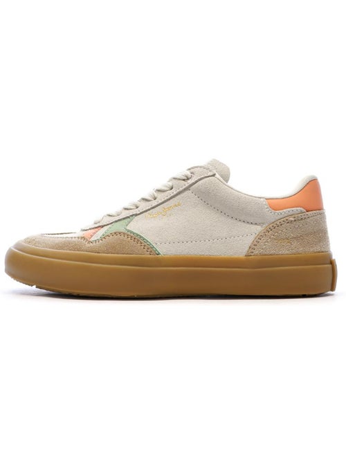 Sapatilhas Bege/Rosa para Mulher Pepe Jeans Travis - Kiabi