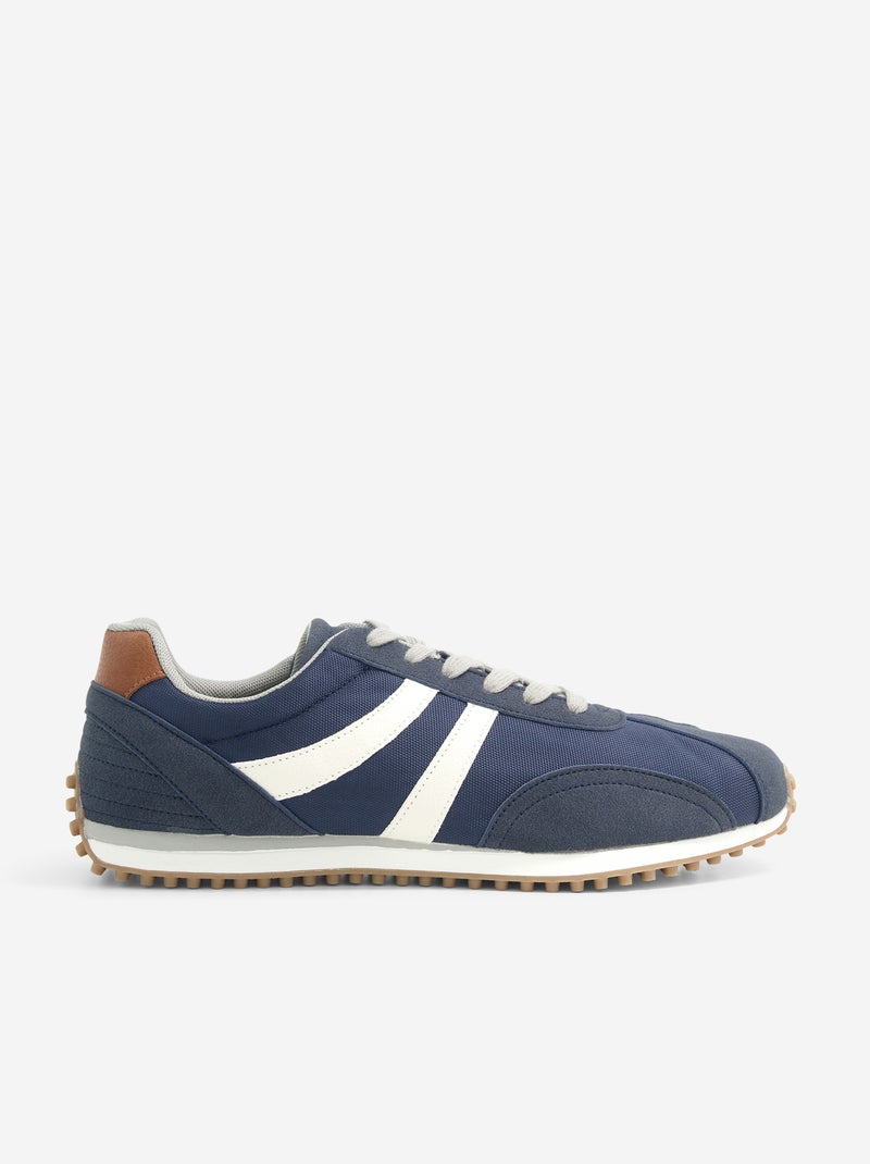 Sapatilhas bicolores com atacadores Azul - Kiabi
