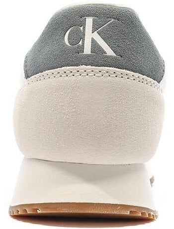 Sapatilhas brancas calvin klein jeans retro para homem
