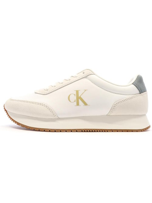 Sapatilhas Brancas Calvin Klein Jeans Retro para Homem - Kiabi Sapatilhas Brancas Calvin Klein Jeans Retro para Homem - Kiabi