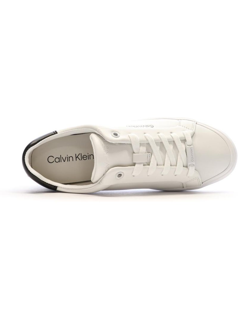 Sapatilhas Brancas Calvin Klein Jeans Vulcanized para Mulher Branco - Kiabi