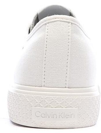 Sapatilhas brancas de atacadores calvin klein jeans para homem