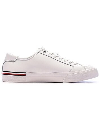 Sapatilhas Brancas de Couro para Homem Tommy Hilfiger Core Corporate Vulc