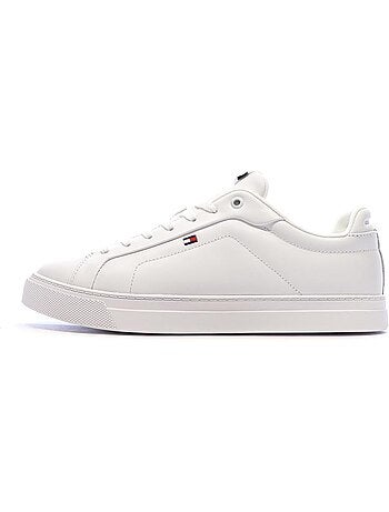 Sapatilhas Brancas de Homem Tommy Hilfiger Icon Court Lth Flag