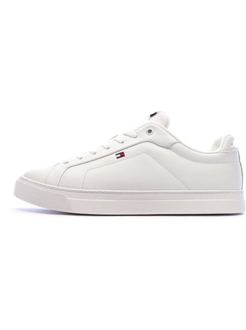 Sapatilhas Brancas de Homem Tommy Hilfiger Icon Court Lth Flag - Kiabi