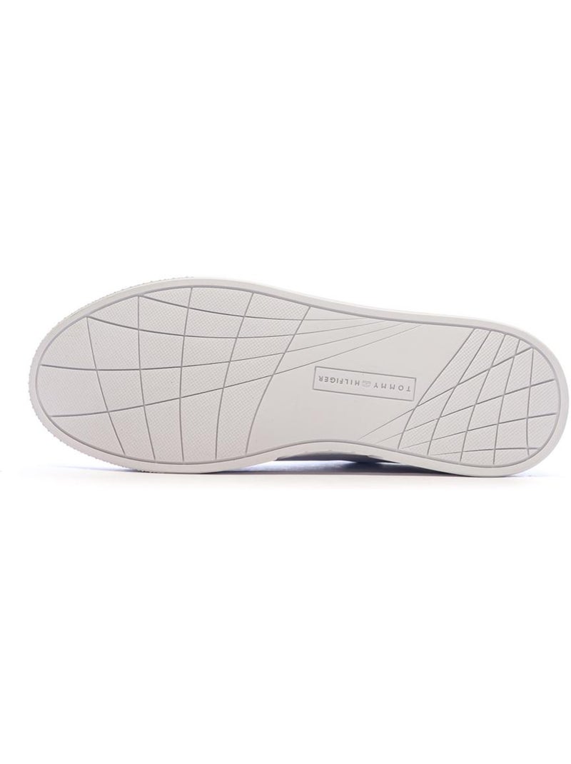Sapatilhas Brancas de Homem Tommy Hilfiger Icon Court Lth Flag Branco - Kiabi