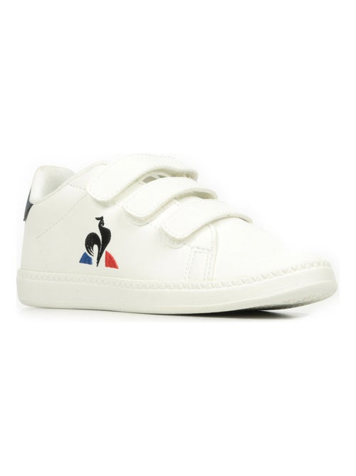 Sapatilhas Brancas de Menino Le Coq Sportif Courtset Optical - Kiabi