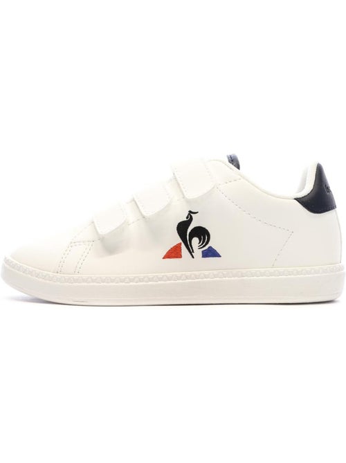 Sapatilhas Brancas de Menino Le Coq Sportif Courtset Optical - Kiabi