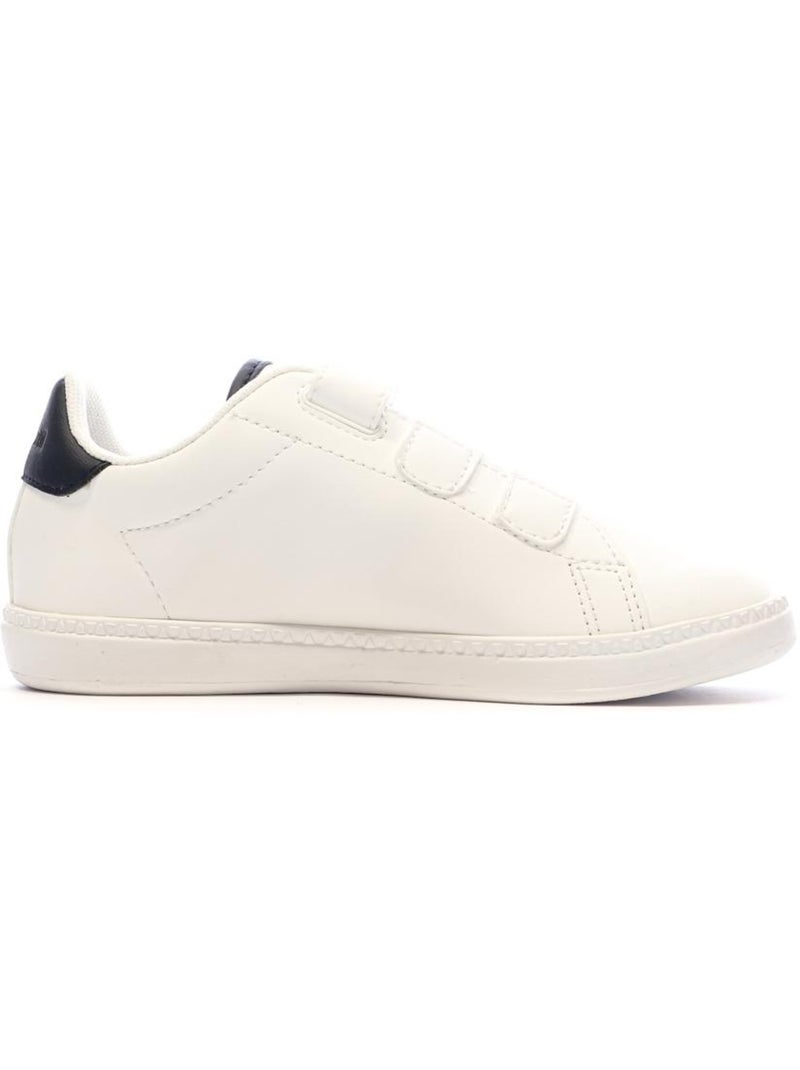 Sapatilhas Brancas de Menino Le Coq Sportif Courtset Optical Branco - Kiabi